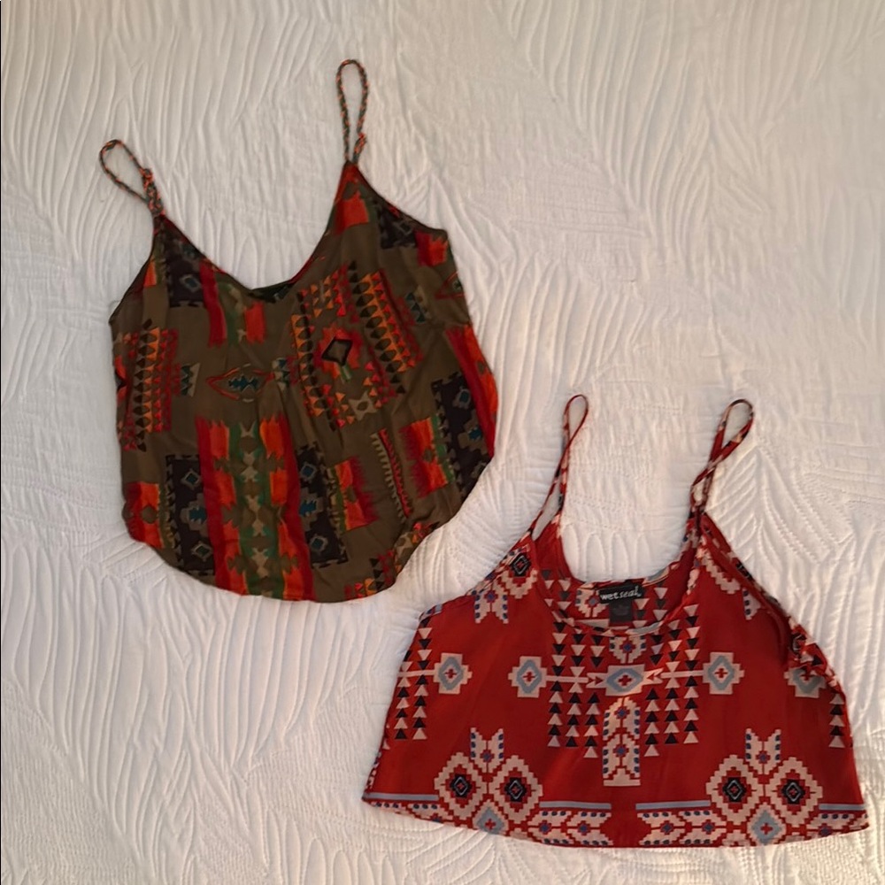 Bundle 2 Women's Bohemian Crop Tops